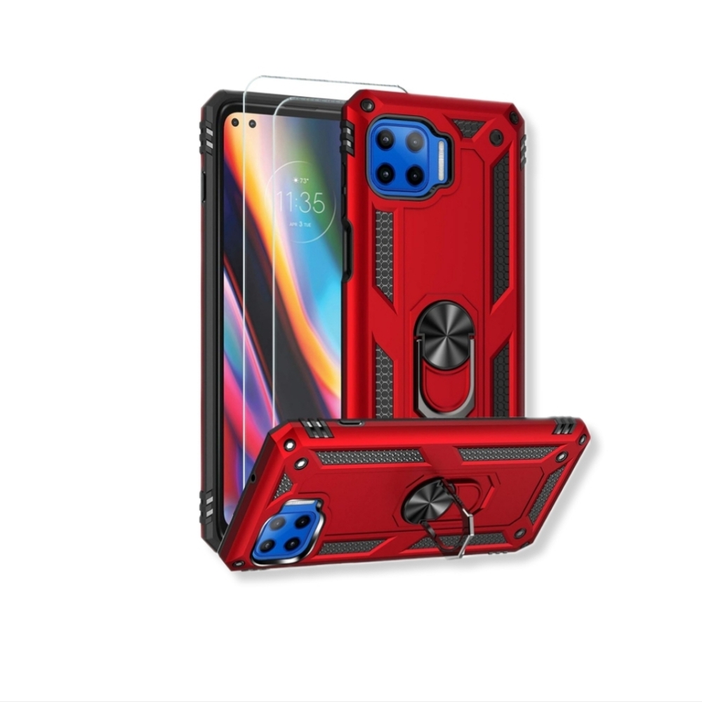 Edge Compatible with Moto One 5G Case, Motorola One 5G UW Case,Red